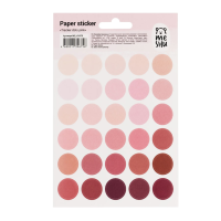 Наклейки бумажные MESHU "Trecker dots pink" 12 x 18 см, 30 накл, европодвес RE-MS_41675