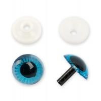 Глаза пластиковые с фиксатором (с лучиками) HobbyBe d 13 мм 2 шт синий PGSL-13F-1