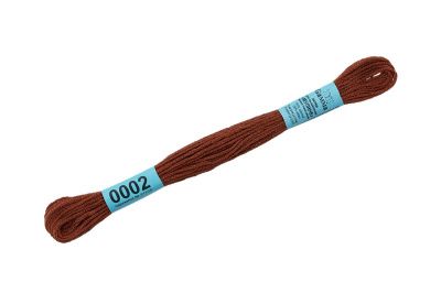 Нитки для вышивания GAMMA мулине (0001-0206) 8 м №0002 коричневый MG-0002