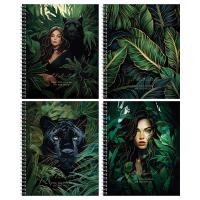 Тетрадь 96л. A5 клетка на гребне BG "Tropic style" матовая ламинация, тиснение фольгой, твердая обложка RE-ТТ5гр96_лм_тф_56715