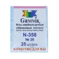 Иглы GAMMA гобеленовые №26, 25 шт, закругленные, в конверте N-358