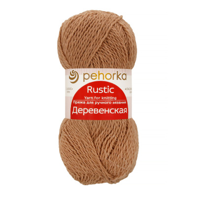 Пряжа Пехорская ПТ "Деревенская" 100% шерсть 1 х 100 г 250 ± 15 м №412 верблюжий PEH-DER-412