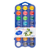 Акварель Я-ХУДОЖНИК! медовая 24 цв (12 классических, 6 перламутровых, 6 флуоресцентных) пластик. упаковка NP-227421539