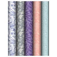 Упаковочная бумага глянцевая MESHU "Grace pattern" 1л. 70 x 100 см 80 г/м2, ассорти, 5 дизайнов RE-MS_62820