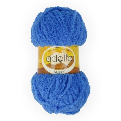 Пряжа ADELIA Sofia 100% полиэстер 1 х 50 г 90 ± 6 м №24 синий ADE-SOF-24