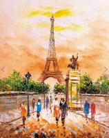 Картина по номерам: Прогулка по теплому Парижу 40 x 50 см CV-MG2405
