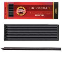 Грифели для цанговых карандашей KOH-I-NOOR "Gioconda" 6 шт 5.6 мм HB круглый, пластик.короб RE-4345002004PK