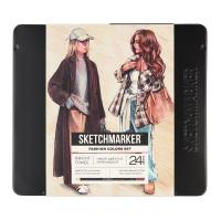 Набор цветных карандашей SKETCHMARKER Мода 24 цв мет.пенал NP-SMCP-FASHION24