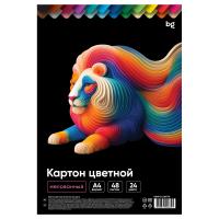 Картон цветной BG A4 48л. 24 цв мелованный, в пакете RE-КЦ48-24_06679