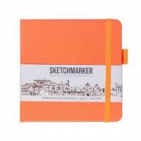 Блокнот для зарисовок SKETCHMARKER 140 г/м2 12 x 12 см 80 л, твердая обложка, Неоновый коралл MP23148052SM