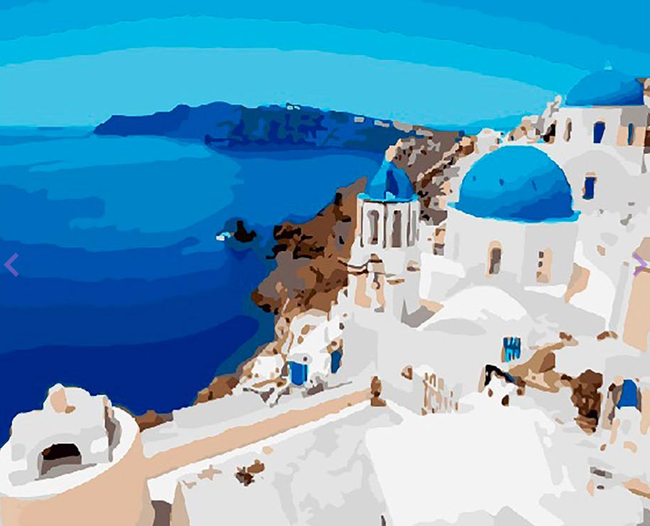 Santorini Греция флаг