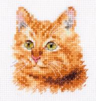 Набор для вышивания "Алиса" Животные в портретах. Рыжий кот 8 х 8 см 0-207