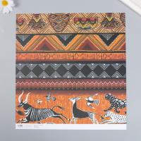 Бумага для скрапбукинга 5 л 30.5 x 32 см 180 г/м2 "Африка" SIM-7908011