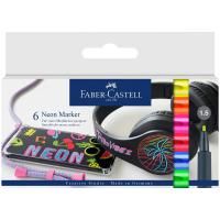Набор маркеров для декорирования Faber-Castell "Neon" 6 цв 1.5 мм, пулевидные RE-160806