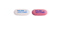Ластик MILAN овальный из синтетического каучука для стирания графита цвета ассорти,  MPCMM124