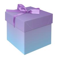 Коробка складная подарочная MESHU "Duotone. Blue-Lilac gradient" 15 x 15 x 15 см, с лентой RE-MS_54174