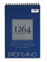 Альбом для графики FABRIANO 1264 Black 200 г/м2 21 х 29.7 см 40 л, спираль по короткой стороне MP19100652