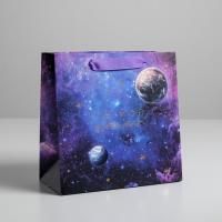 Пакет ламинированный квадратный "Ты мой космос" 22 x 22 x 11 см SIM-5226242