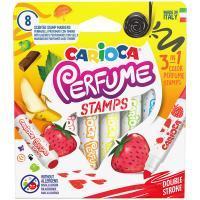 Фломастеры-штампы двусторонние Carioca "Perfume Stamps" 8 цв ароматизированные, смываемые, картон RE-42988
