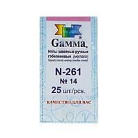 Иглы для шитья ручные GAMMA гобеленовые 25 шт №14 в конверте N-261
