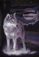 Набор для вышивания PANNA Белый волк 24.5 х 36 см J-0462