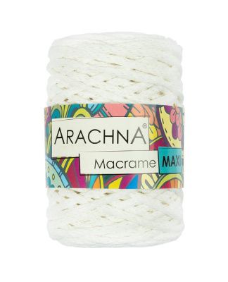 Пряжа ARACHNA Macrame Maxi 80% хлопок, 20% полиэстер 1 x 250 г 80 м №02 молочный ARA-MAC-MAX-02