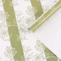 Бумага упаковочная глянцевая 50 х 70 см "Контурные цветы" SIM-10935911