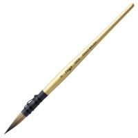 Кисть художественная синтетика ГАММА "Gold Brush" круглая №8 французское крепление, короткая ручка RE-1000008