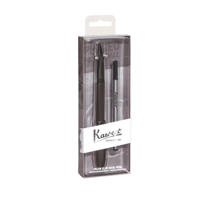 Ручка-роллер KAWECO PERKEO All Black 0.7мм черный корпус в упаковке KAW-10002231