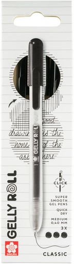 Ручка гелевая SAKURA Gelly Roll Stardust, набор 3 шт, черный, средний наконечник 0.8 мм, выдвижной корпус RTPXGBRACL3B