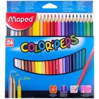 Карандаши цветные Maped "Color Peps" 24 цв трехгранные, заточенные RE-183224