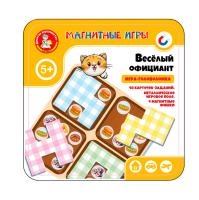 Магнитная игра "Веселый официант" в жестяной коробочке KOR-04950