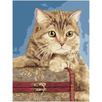 Картина по номерам на холсте ТРИ СОВЫ "Кошка" 40 x 50 см с акриловыми красками и кистями RE-КХ4050_53894
