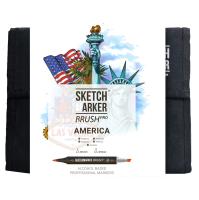 Набор маркеров SKETCHMARKER Brush America 36 шт Америка + сумка органайзер MPSMB-36AMER