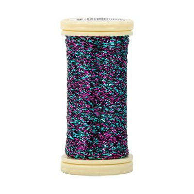 Нитки для вышивания GAMMA Brill мулине М металлик 100% полиэстер 50 м M-128 бирюзовый/малиновый MGB-M-128