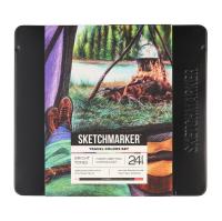 Набор цветных карандашей SKETCHMARKER Путешествия 24 цв мет.пенал NP-SMCP-TRAVEL24