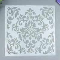 Трафарет "Дамаск, листья" 30 x 30 см, 1 шт пластиковый SIM-6707498