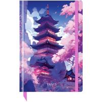 Ежедневник недатированный А5 136л. BG "Китайский пейзаж" 7БЦ, глянцевая ламинация, на резинке RE-DuA5_32501