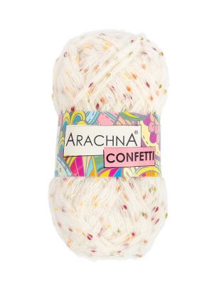 Пряжа ARACHNA Confetti 30% мохер, 30% акрил, 20% нейлон, 20% полиэстер 1 х 100 г 110 м №2030 белый-желтый-оранжевый-бордовый-зеленый ARA-CON-2030