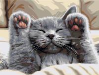 Набор для раскрашивания по номерам (холст на подрамнике) ФРЕЯ 40 х 30 см "Нежные лапки" PNB/PM-373