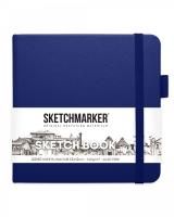 Блокнот для зарисовок SKETCHMARKER 140 г/м2 12 x 12 см 80 л, твердая обложка, Королевский синий MP2314802SM