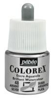 Чернила акварельные металлик PEBEO Colorex 45 мл 342-048 под серебро