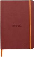 Блокнот RHODIARAMA Softcover A5 90 г/м2 80 л, в линию, на резинке, светло-красный RH-117371C