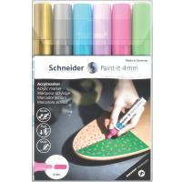 Набор маркеров акриловых Schneider "Paint-it 320" 4 мм 6 шт, ассорти RE-120296