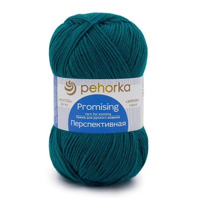 Пряжа Пехорская ПТ "Перспективная" 50% мериносовая шерсть, 50% акрил 1 х 100 г 270 ± 16 м №515 зелёная бирюза PEH-PER-515