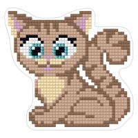 Кристальная (алмазная) мозаика ФРЕЯ магнит "Котенок" 9.5 х 9 см ALVM-016