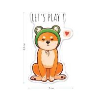 Значок акриловый MESHU "Cute dog" 2 x 3.5 см, прямая УФ-печать RE-MS_47424