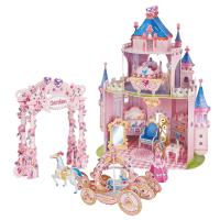 3D пазл CubicFun Серия "Домики" Замок принцессы с садом, с наклейками и стразами, 92 деталей UT-E1623h