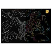 Гравюра с голографическим эффектом ТРИ СОВЫ А4 "Динозавр" RE-GA4_49928