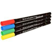 Набор маркеров ZIG Art & Graphic Twin Core color (основные цвета) 4 шт MPTUT-80/V4CORE